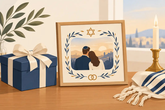 מתנה יהודית ליום נישואין שמספרת את הסיפור שלכם